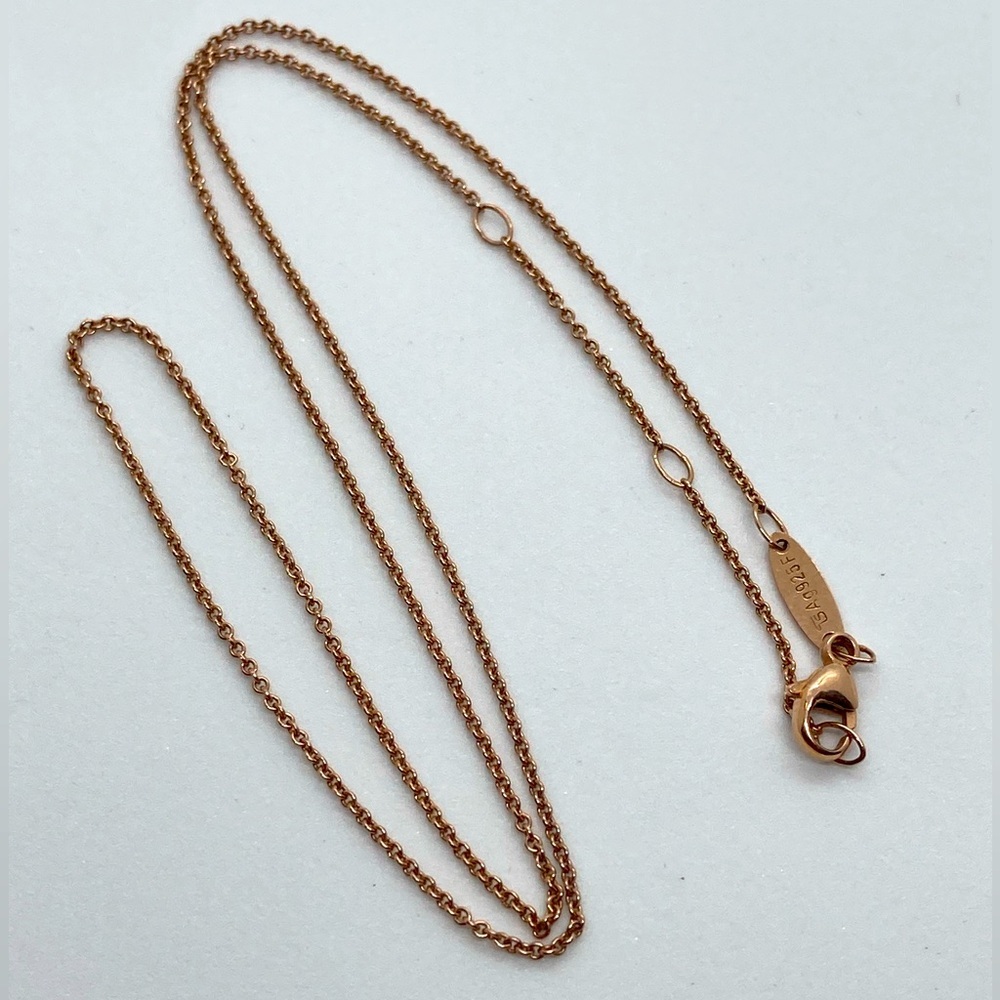 Thomas Sabo Sterling Silver 18k Rose Gold Plated Cable Chain Approx 17.5”/ 1mm W